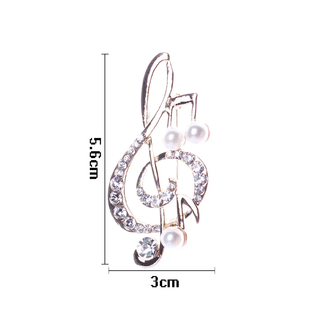 Superstarer Happy Note Flash Diamond Brooch Note Pin