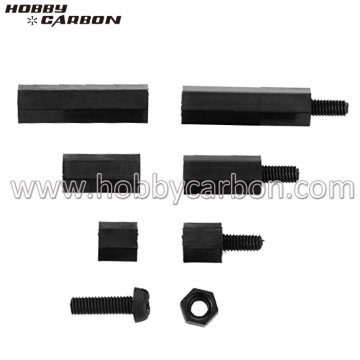 Durable Hex Round Black Nylon Spacers