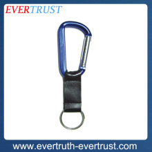 metal custom carabiner with fake leather strap