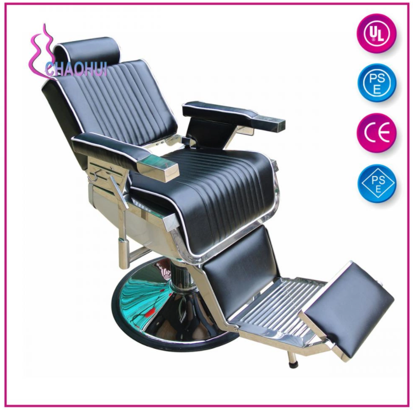 Salon barber chair with footrest