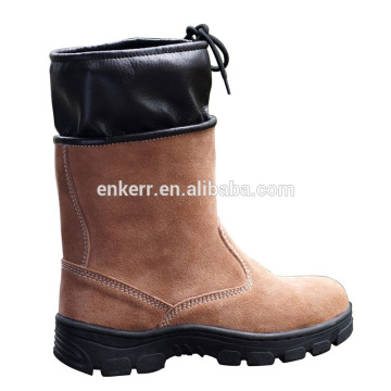 suede leather safety boots, brown color safety boots