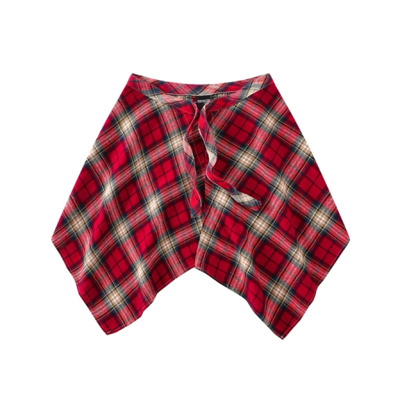 Blue Checkered Waist Accessories for Women