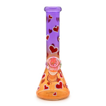 Gradient Love Glass Beaker Bong
