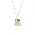 Natural Crystal Pendant Necklace Raw Stone Gemstone Gold Plated Healing Irregular Handmade Jewelry for Women