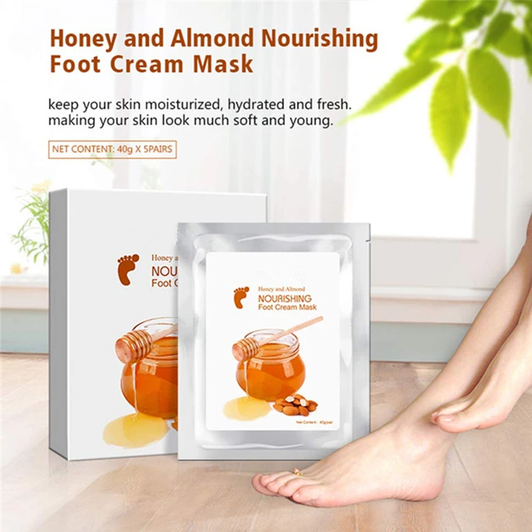 Natural Honey & Almond Nourishing Foot Masks Baby Foot Moisturizing Mask