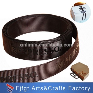 Custom new design printed company logo ribbon for brand