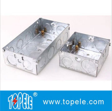 16mm Bs4568 / En50086 Steel One Gang Gi Electrical Boxes And Covers For Outlet Devices