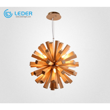 Lampade a sospensione fresche in legno LEDER