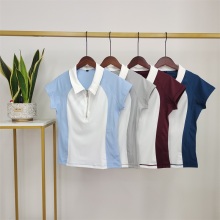 Contrast Horse Riding Tops Polo T-shirts korte mouw