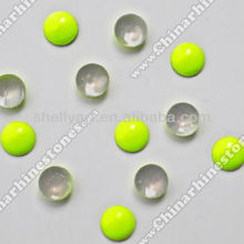 Iron on dome stud 2mm fluorescent neon yellow green studs