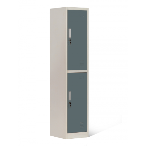 2 Tier Steel Lockers for School Two-tone Coloring