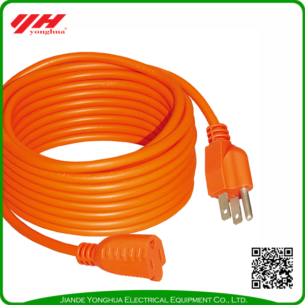 Orange yellow Single Plug outdoor extension cord Dropshipping from US