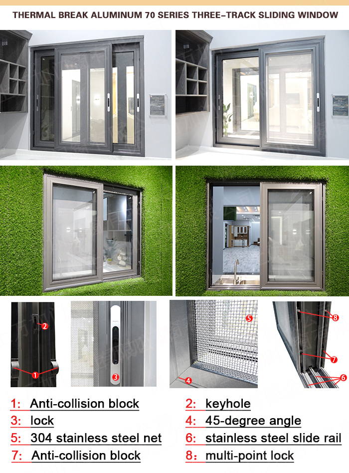 Aluminum Alloy Frame Sliding Glass Window