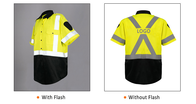 Hi vis reflective uniform t-shirt custom