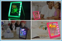 No power wholesale led fluorescent writing board plastic hand led writing board mini drawing board for kids