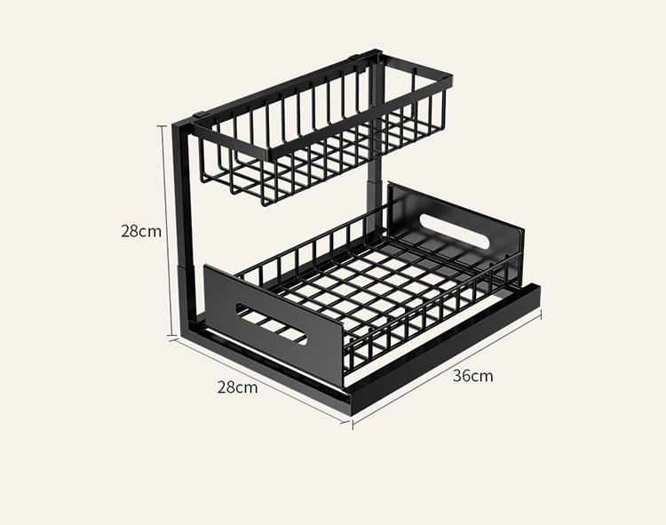 İki Katlı Ayaklı Mutfak Çekmecesi Organizatörü Two-Layer Standing Kitchen Drawer Organizer