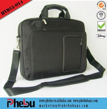 Soft Side Padded 14 Laptop Computer Brief Case - Black(LAP15-014)