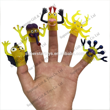 9150327-1a PVC monster finger doll animal finger puppet monster finger doll