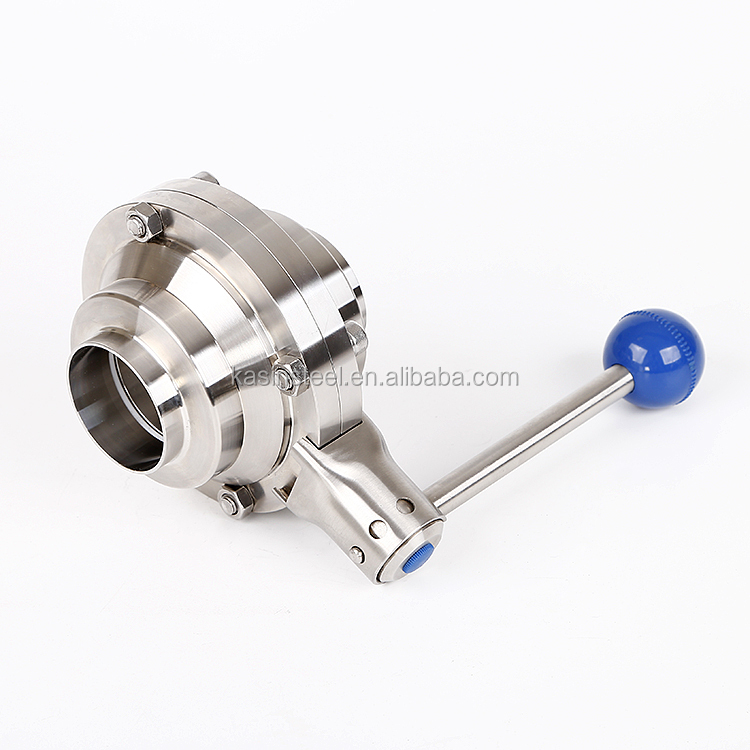 Sanitary Stainless Steel SMS,DIN,ISO,RJT Standard Manual Butterfly Type Ball Valve