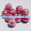 8-20MM Ακρυλικό πλαστικό στρογγυλό AB Swirl Gumball Beads Charms