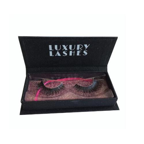 Luxury Magnetic Black Glitter Eyelash Box