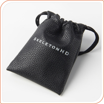 Small printed bags drawstring leather pouches for jewelry