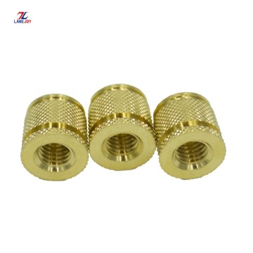 hex threading lock RIVETflange brass copper knurled nut