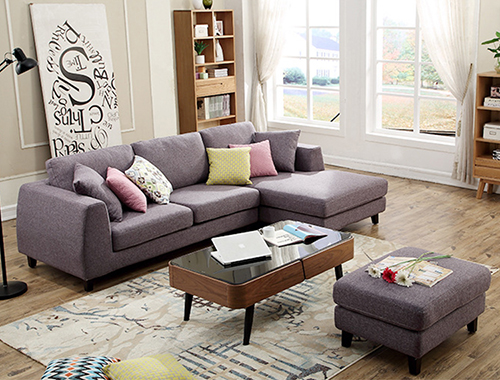 L-Shaped Lounge Sofa Set