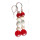 Boucle d&#39;oreille en hématite de couleur perle avec crochet en argent 925