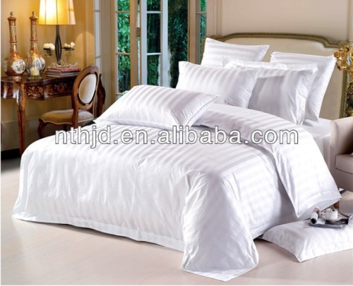 40s/60s 100% long staple cotton 3cm stipe hotel bedding set