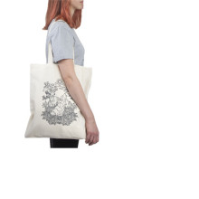 Tote canvas tas ontwerp met druk patroon