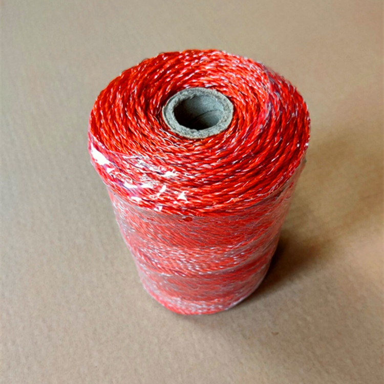 Red and white fio eletro plastico 500MT plastic electric wire for cattle sheep fencing