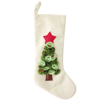 Christmas burlap stocking with Nordic style