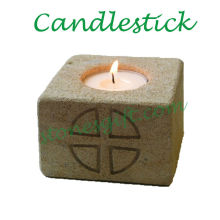 Clear tea light candle holder