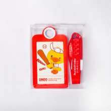 Lovely Bus Card Campus Holder Set: Silicone ID Card Holder with Lanyard