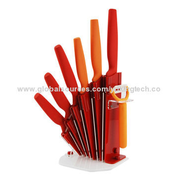 Ceramic knife set, with more choices for handle style