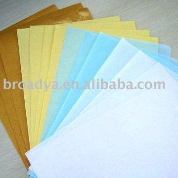 PE and silicone coated white colored double sided release paper