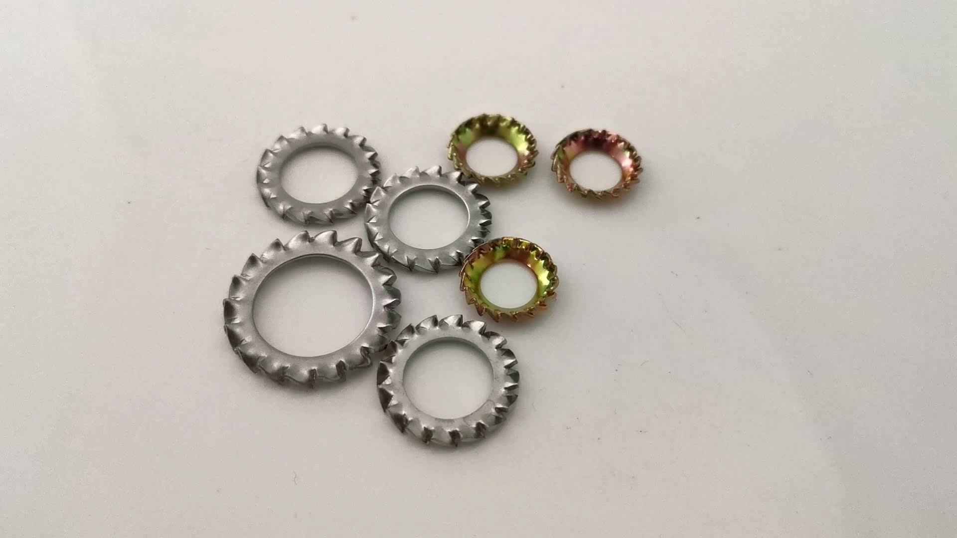 DIN6798 STAINLESS Stol baussenzegen Zänn Serrated Spär Washers