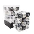 36pcs 12mm de contadores de dados positivos e negativos, pequenos dados de fidelidade de dados de token compatíveis com mtg, ccg, jogos de cartas