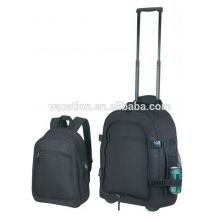 Set of big and small size fabric trolley backpack