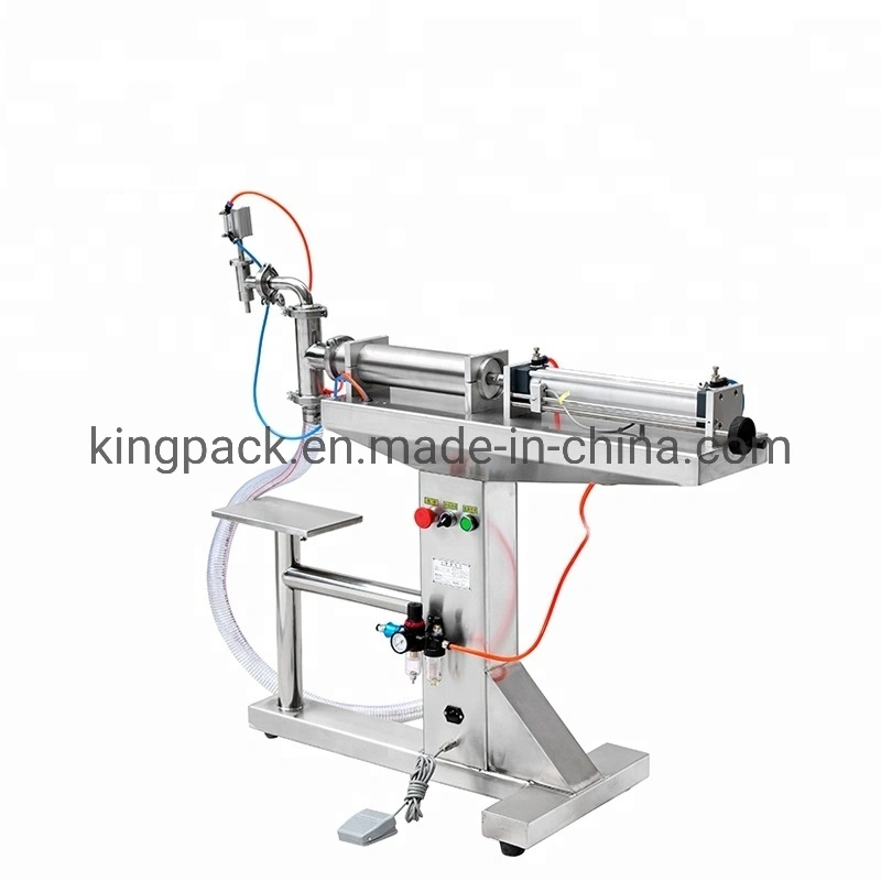 Horizontal Pneumatic Floor Liquid Filling Machine for Milk/Water/Juice