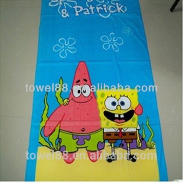 spongebob reactive printed bath towel