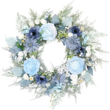 Fresh Blue Rose Wreath for Home & Wall Decor