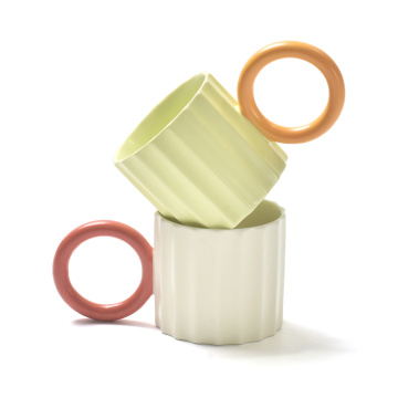 Tazas de café de té de cerámica fina por al mayor estampado de porcelana estampada al por mayor