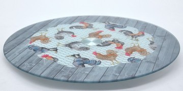 tempered glass customized rotating plate