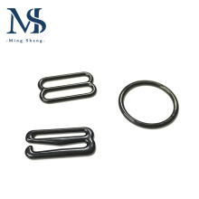 Black Bra Slider Adjuster, Wholesale Nylon and Alloy Bra Hooks