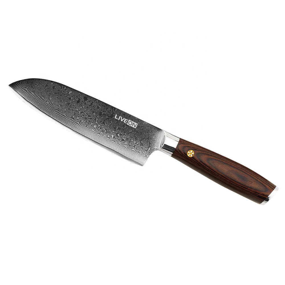 7 &#39;&#39; Damasco cuchillo cocinero japonés