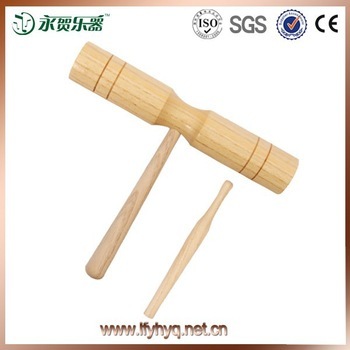 Baby wooden percussion tone block toy, natural wood block toy