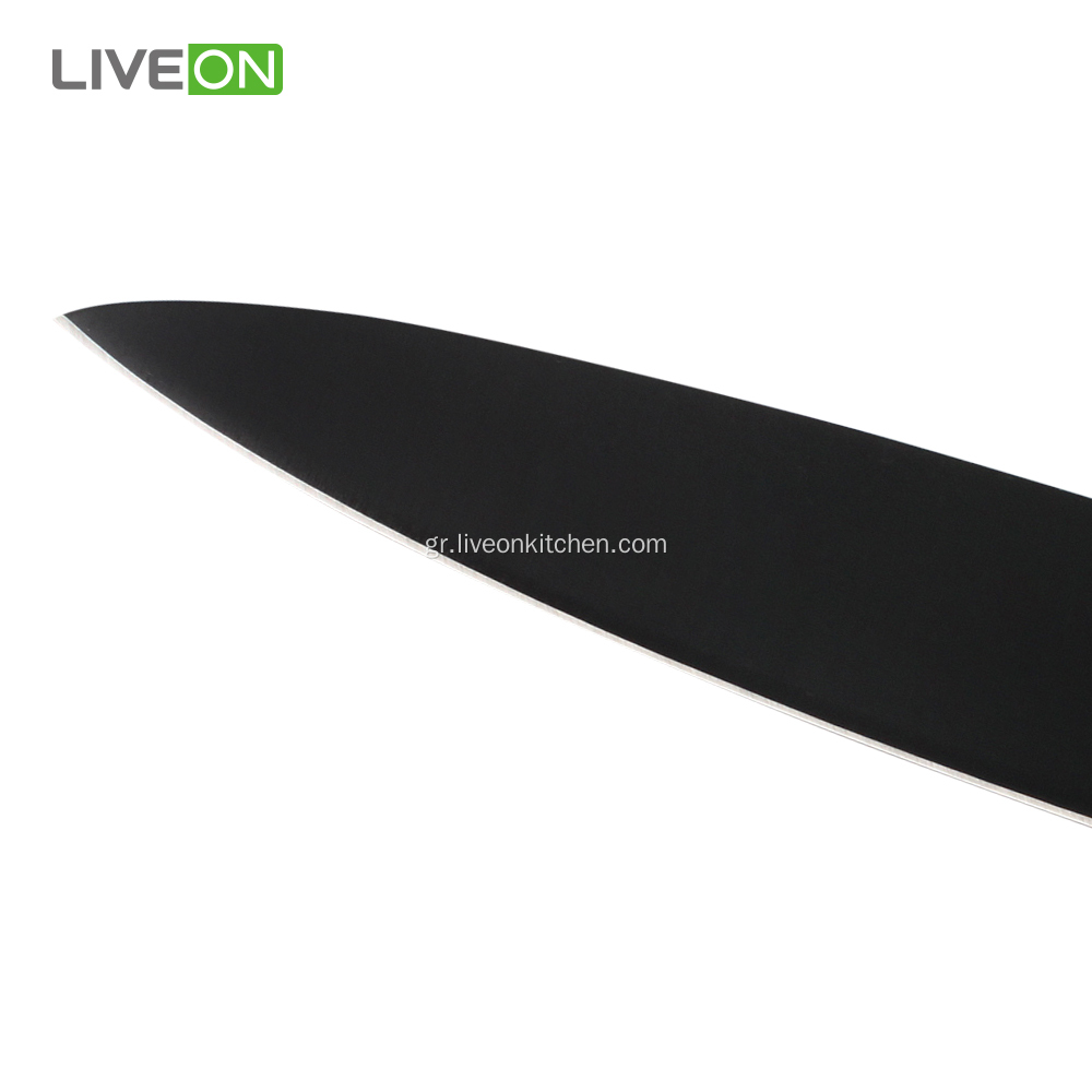 3,5 ίντσα μαύρο μαχαίρι αποκοπής με ξύλινη λαβή