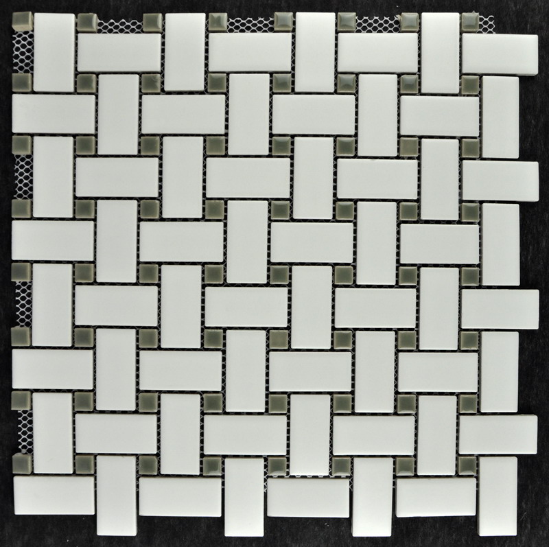 White Weaving Porcelain Mosaic Tile